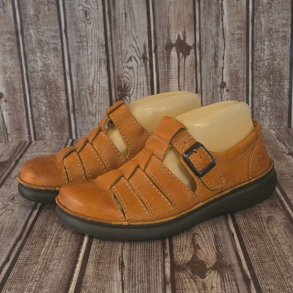 Sz 37 N/ 6‎ Womens Birkenstock Footprints Madeira Fisherman Sandals Shoes VGUC